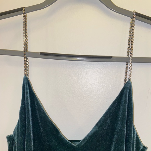 Velvet maxi dress with rhinestone sleeves from the & Other Stories. - Picture 5 of 8